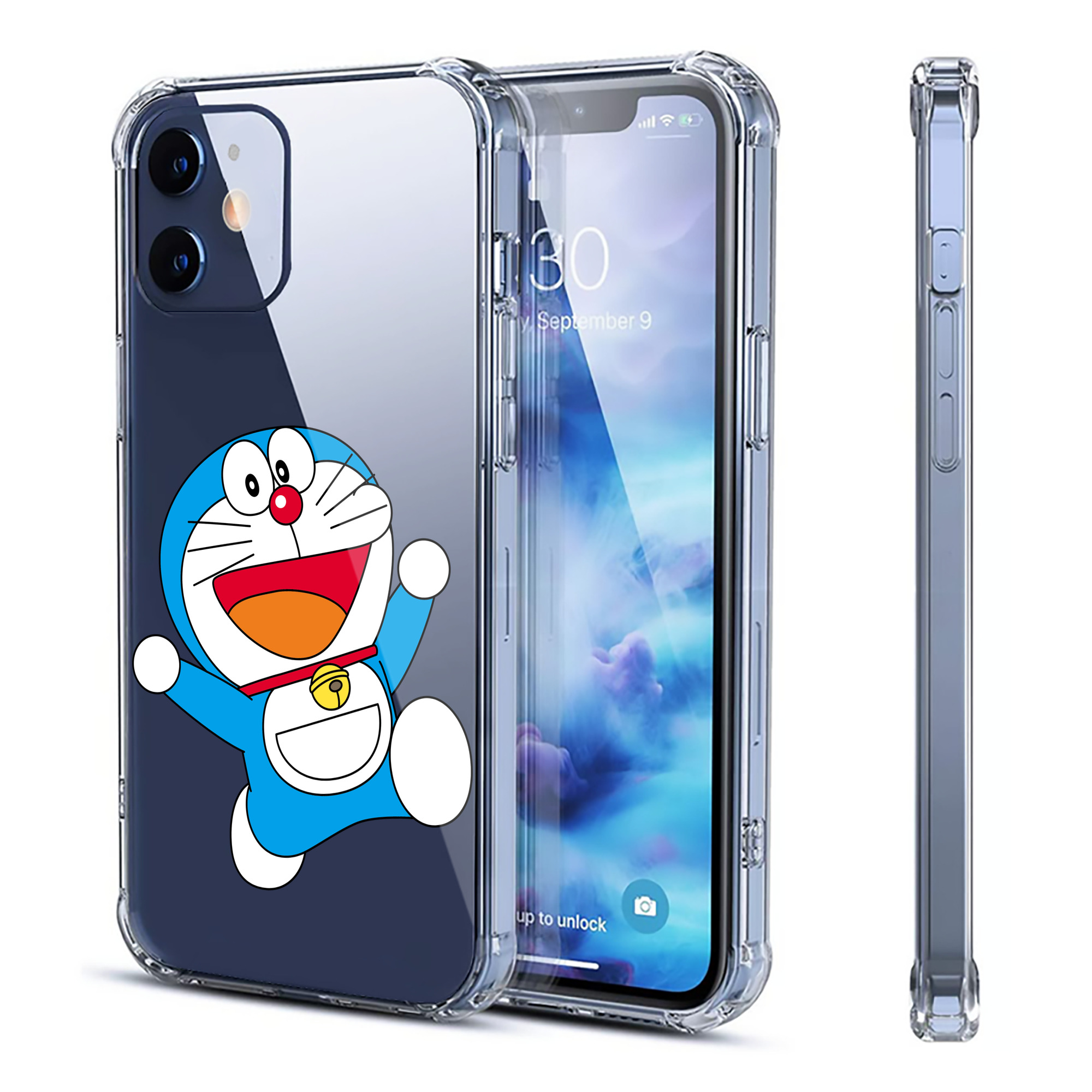 （画像用） ドラえもん Doraemon 【iPhone 12シリーズ対応】透明スマホケース（クリアソフトケース）